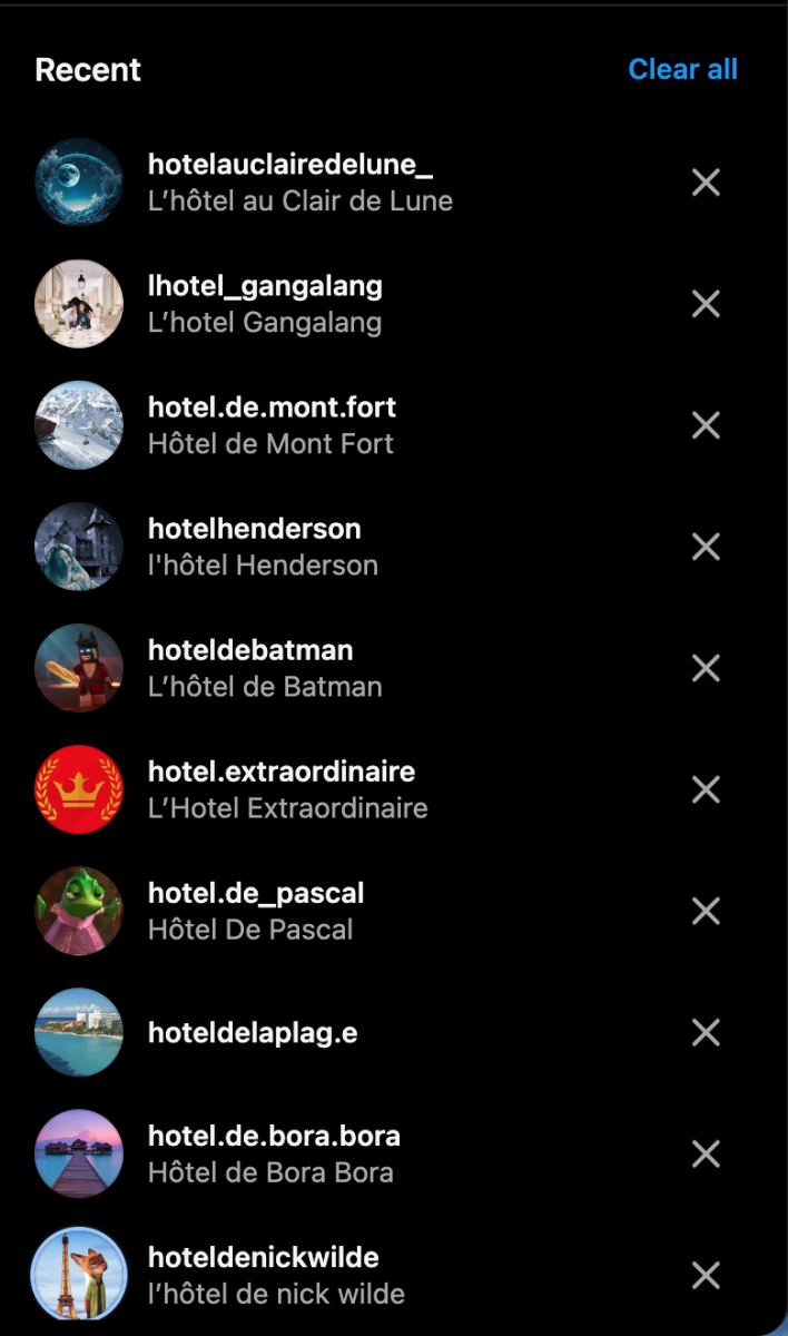 Some of this years French hotel Instagram accounts.