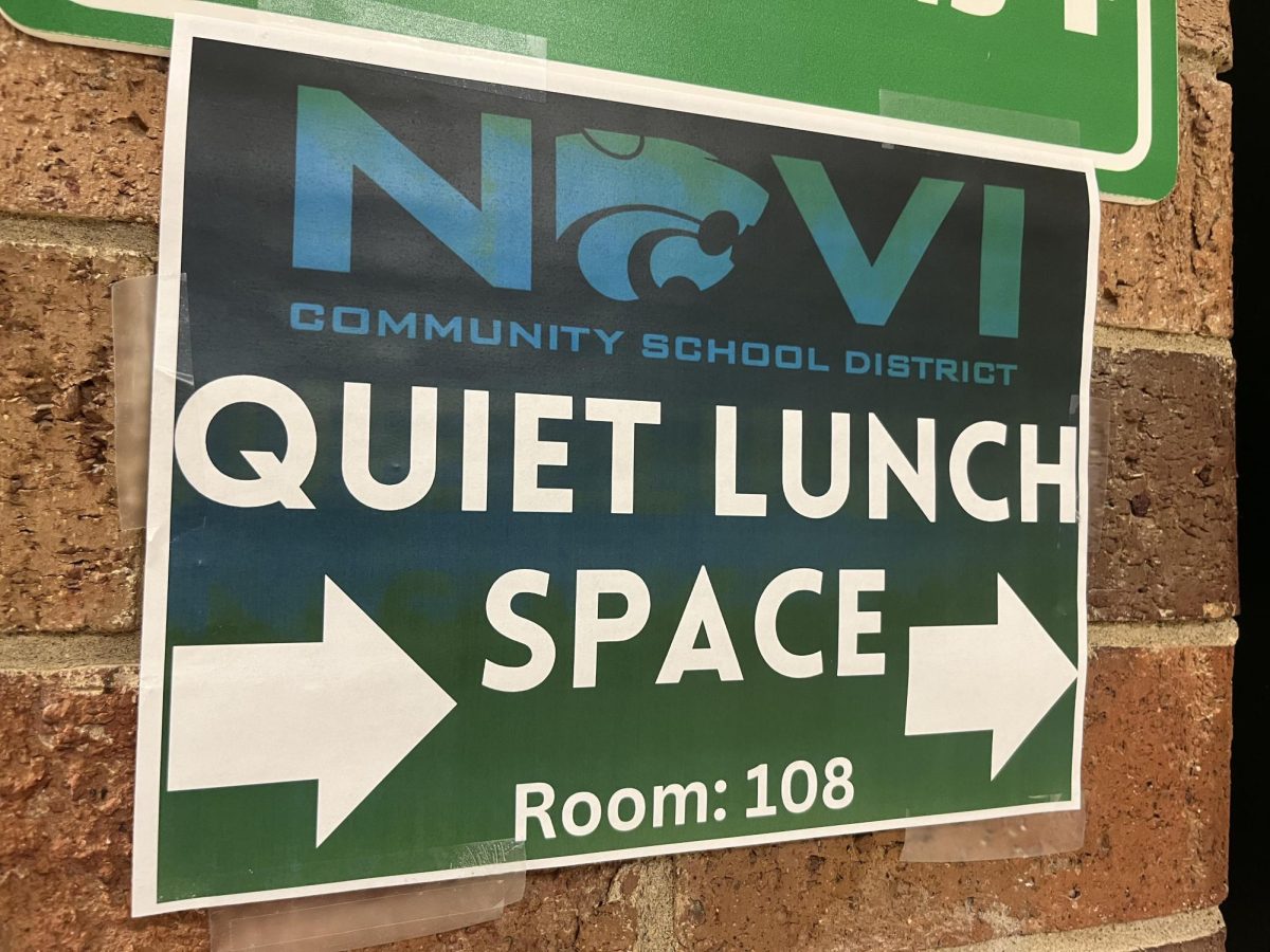 Room 108 offers students a quiet alternatve space for lunch.